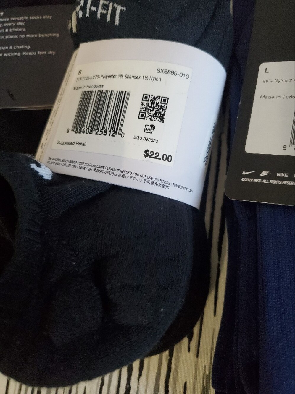 Nike, Columbia, Hanes, and Geoffrey Beene Sock Bundle 17 Pairs Total - Picture 6 of 8